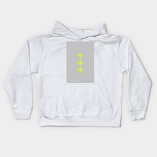 Neon yellow arrows up Kids Hoodie